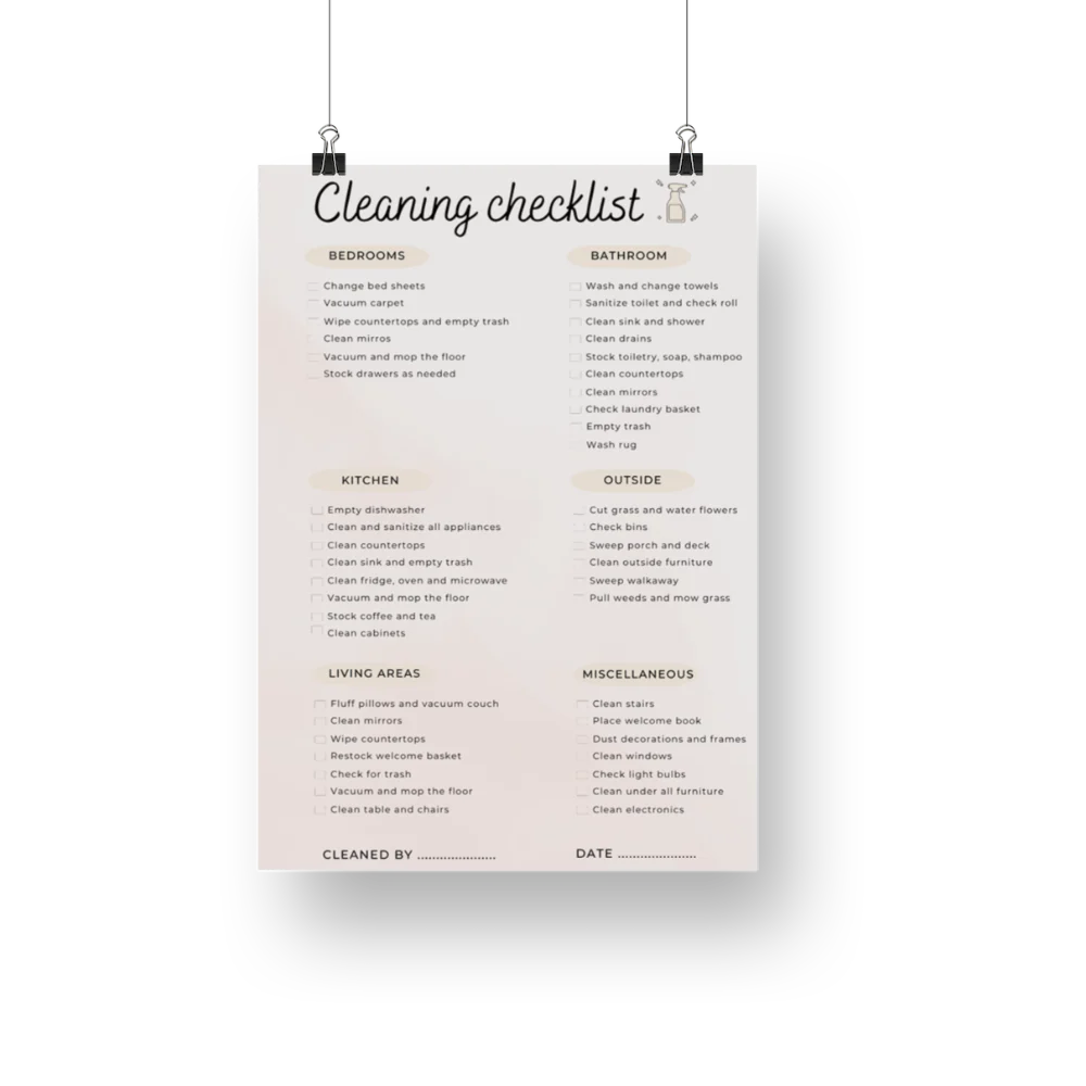 The Cleaning Checklist