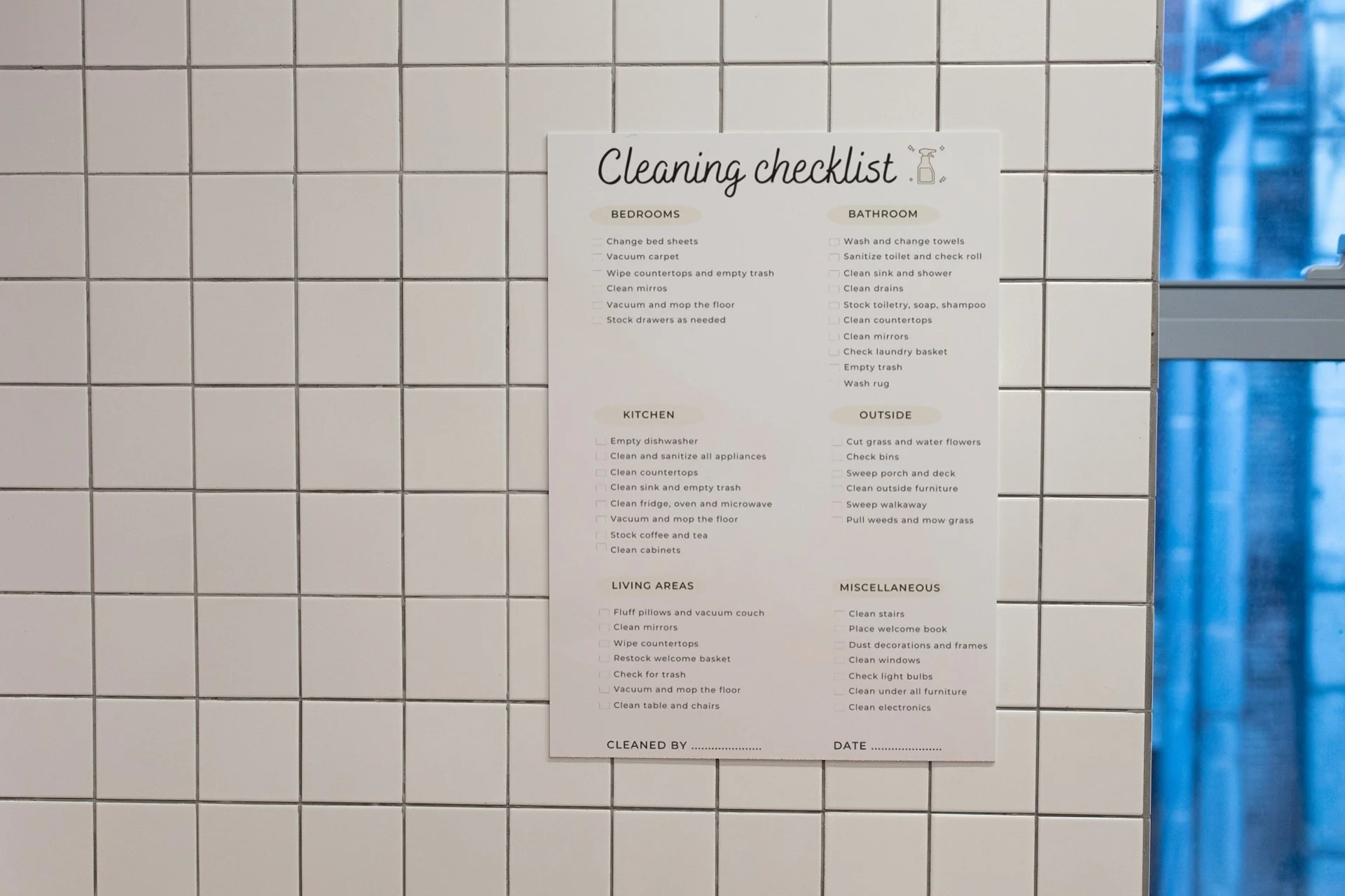 The Cleaning Checklist preview